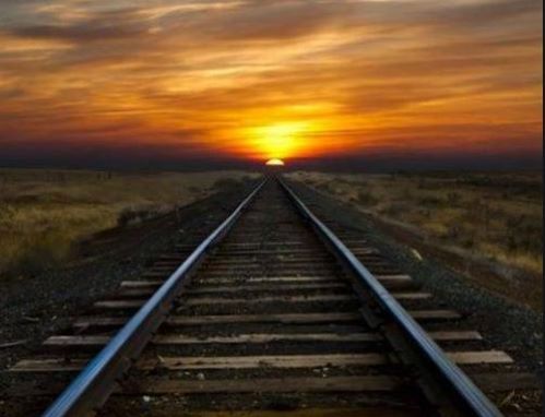 Railroad Tracks - Sunset.JPG